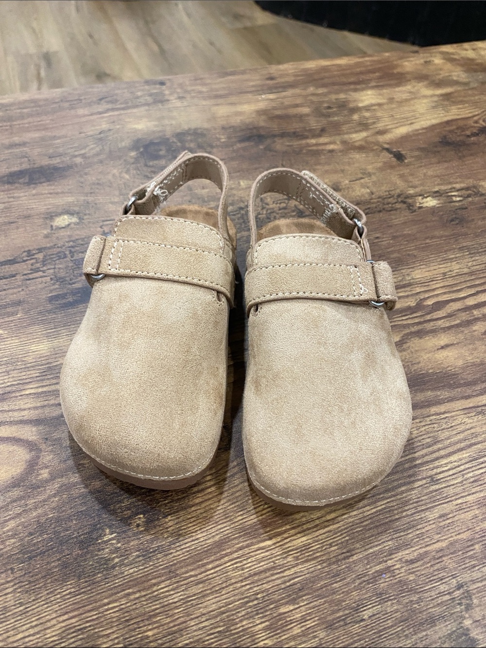 Kid’s Tan Suede Clogs